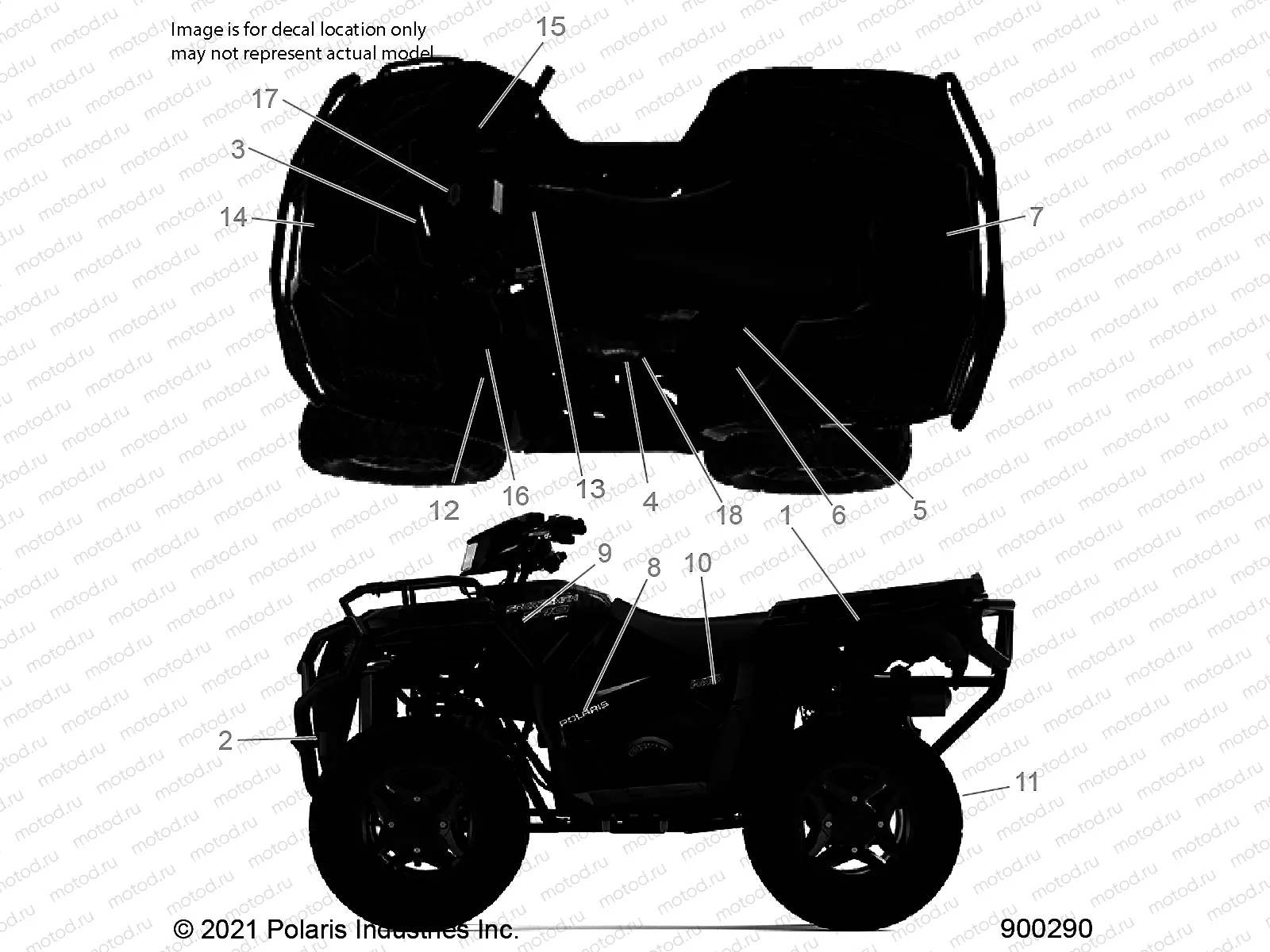 BODY | BODY, DECALS - A21SHY57AL/BL (900290)