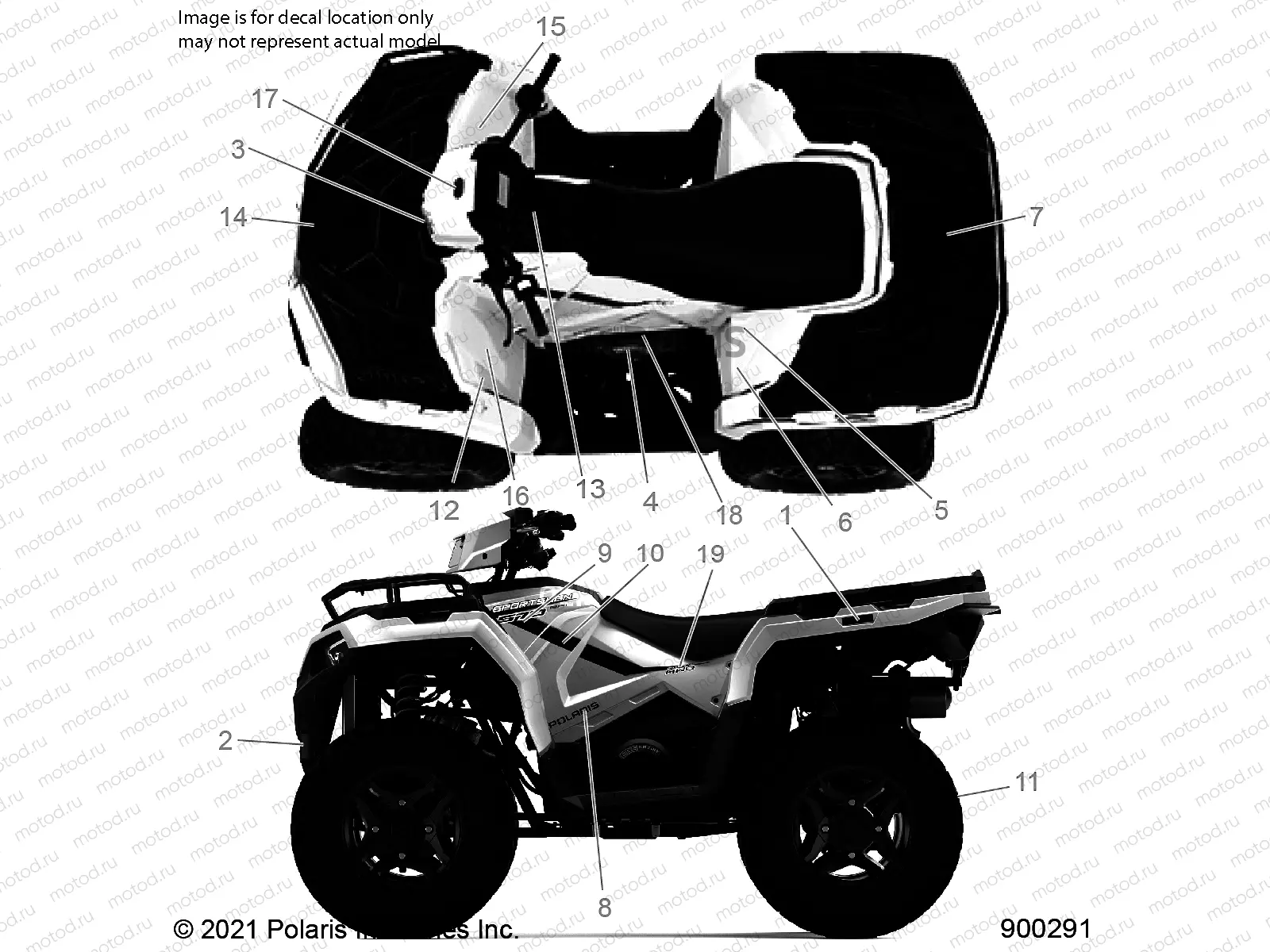 BODY | BODY, DECALS - A21SHZ57AD/BD (900291)