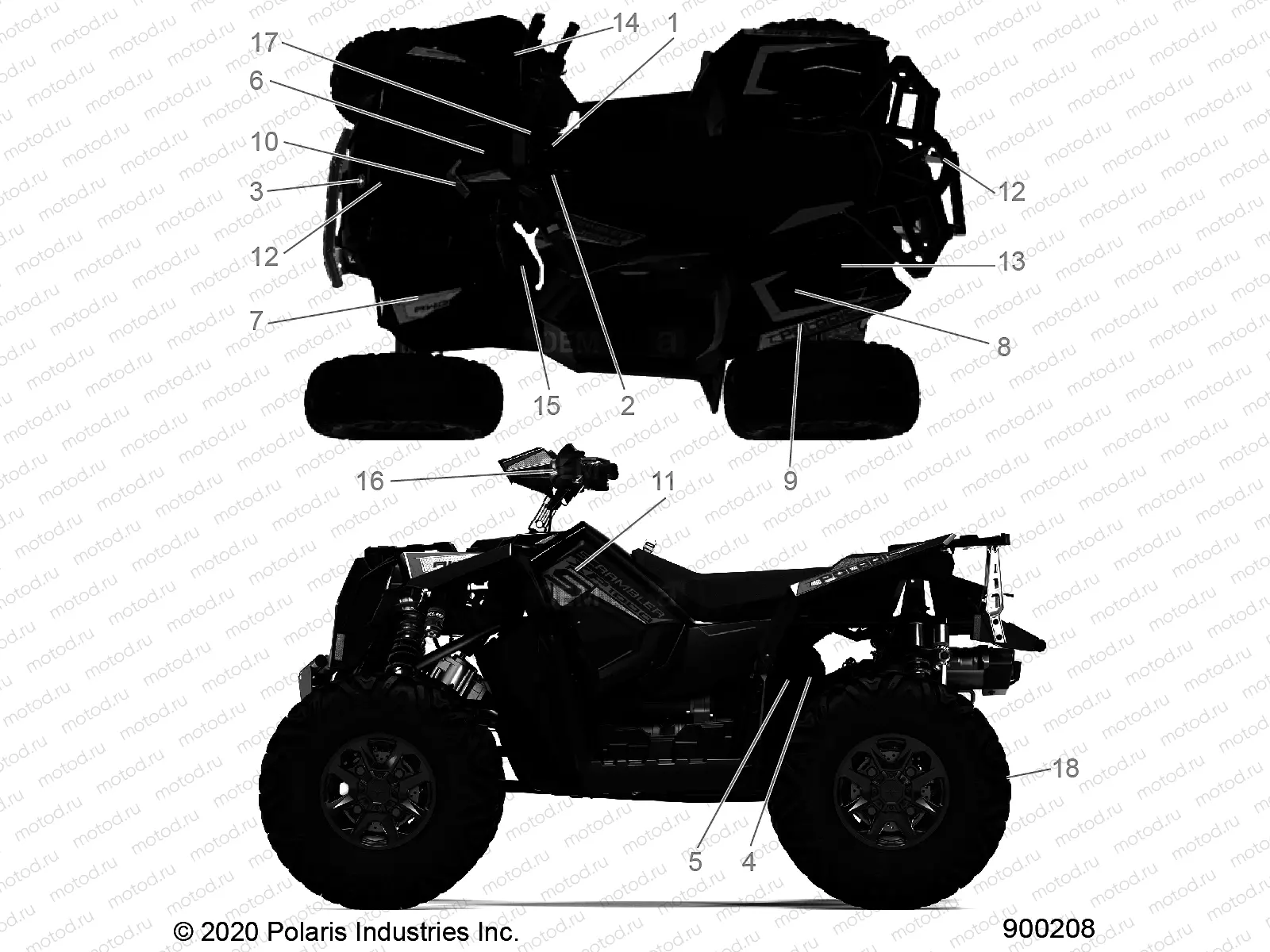 BODY | BODY, DECALS - A21SVE95KK (900208-01)