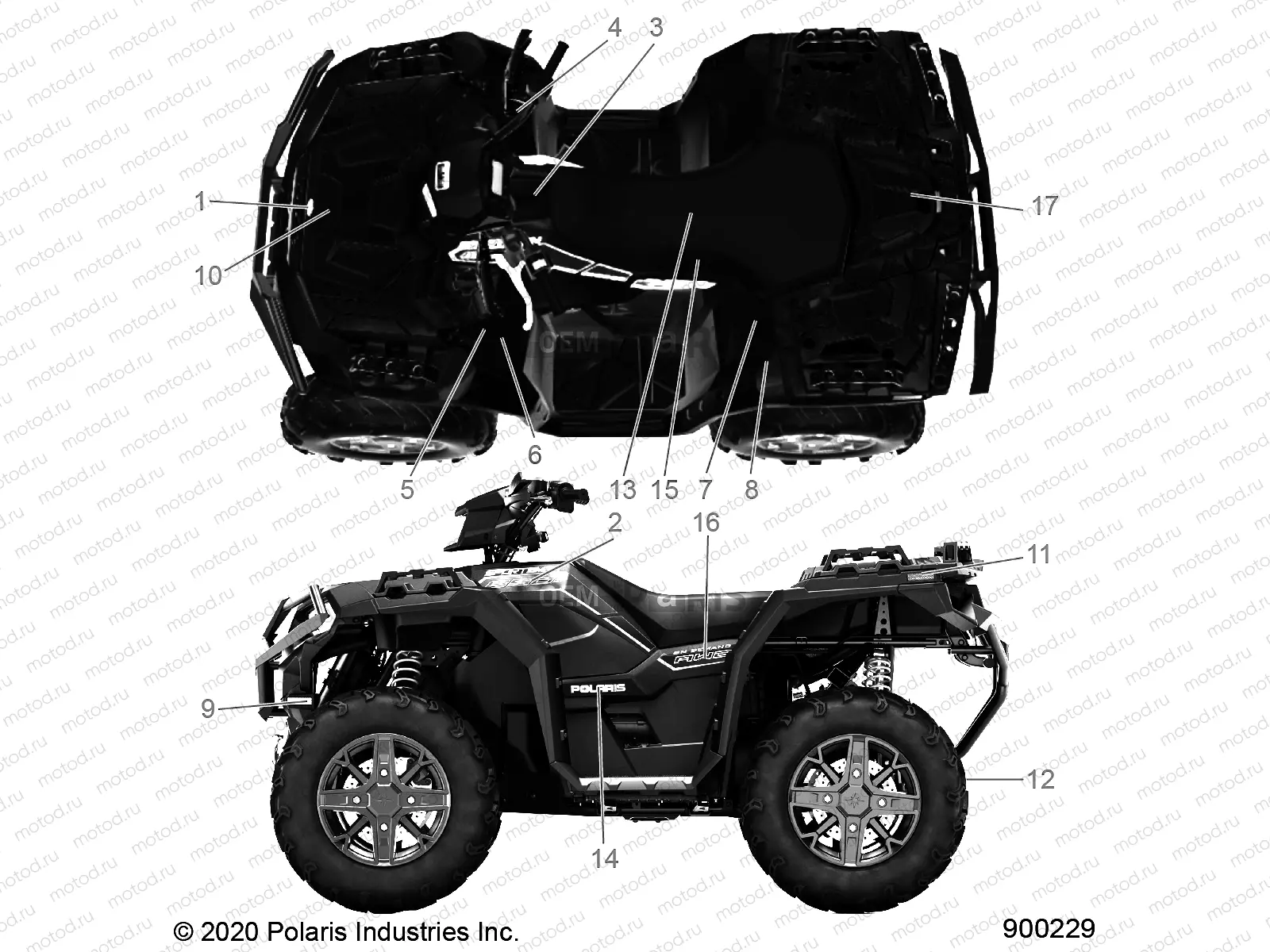 BODY | BODY, DECALS - A21SXA85A1/A7/CA1/CA7 (900229-01)