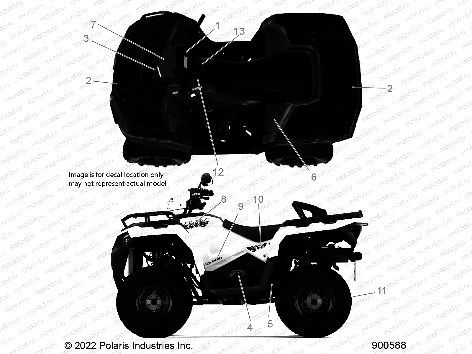 BODY | BODY, DECALS - A23SEE57P2/PL (900588)
