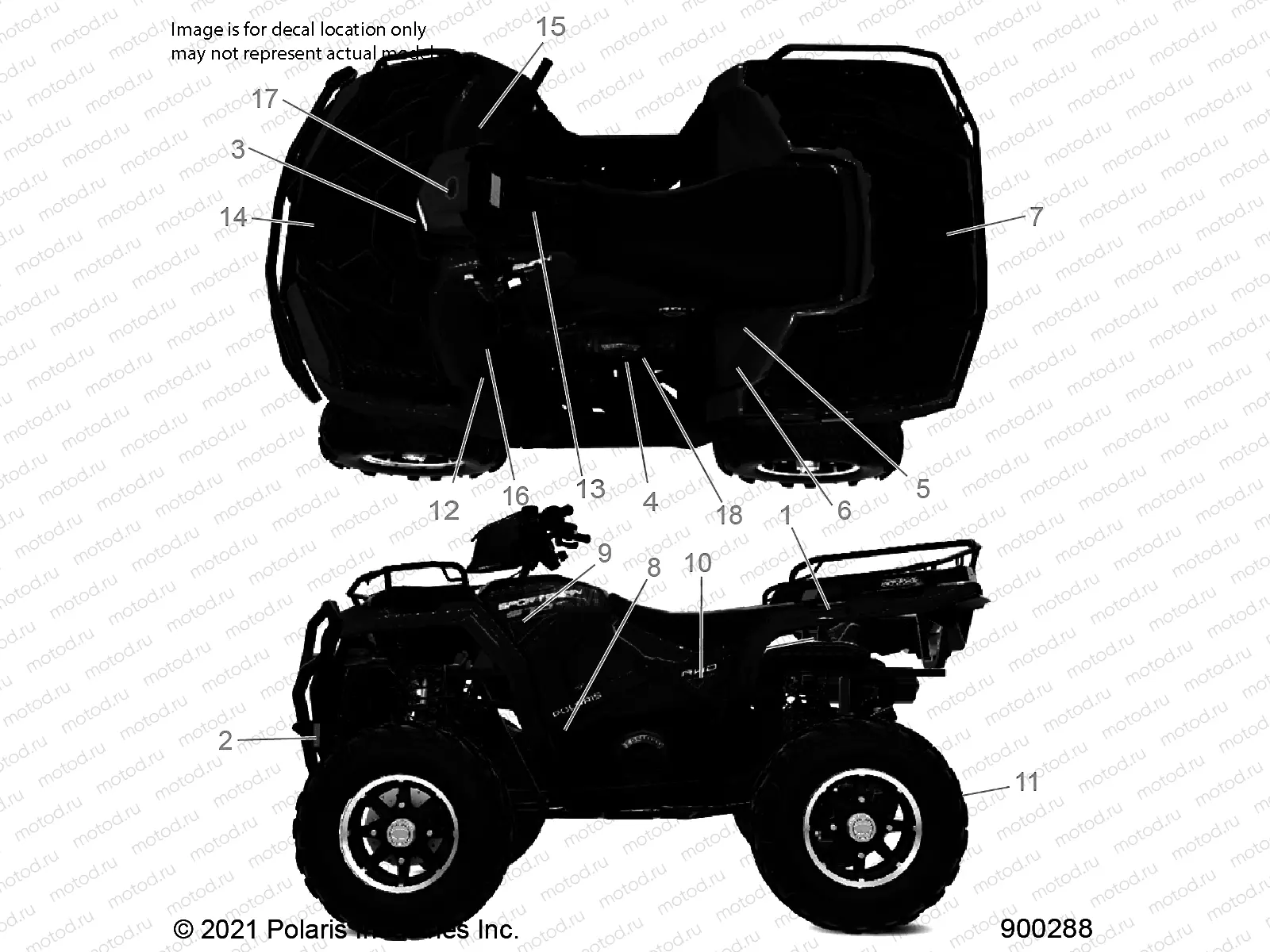 BODY | BODY, DECALS - A23SEZ57AM (900288-01)