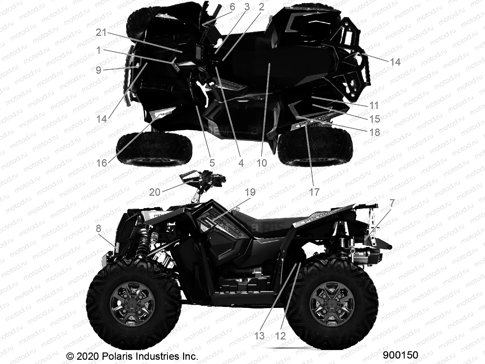 BODY | BODY, DECALS - A23SGE95AN (900150-01)