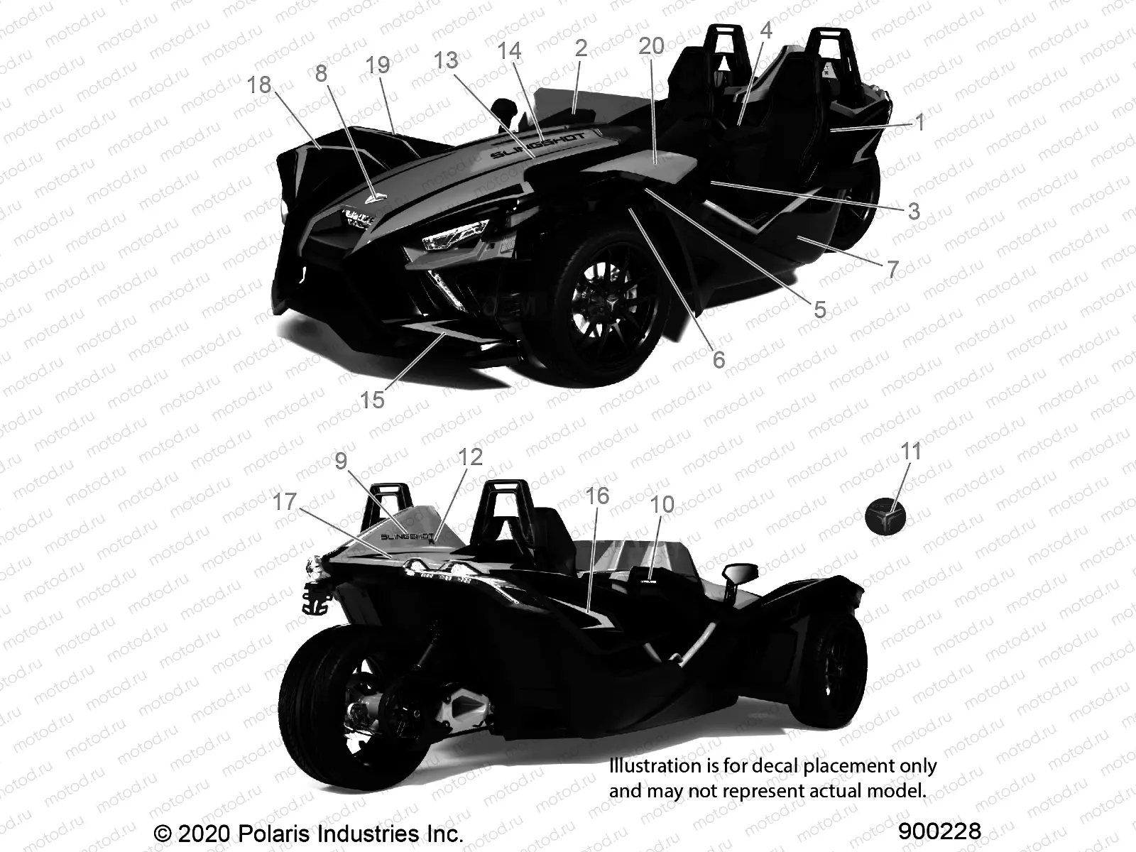 BODY | BODY, DECALS AND BADGES - T21AAPHD/RHB/SHD/THD ALL OPTIONS (900228)