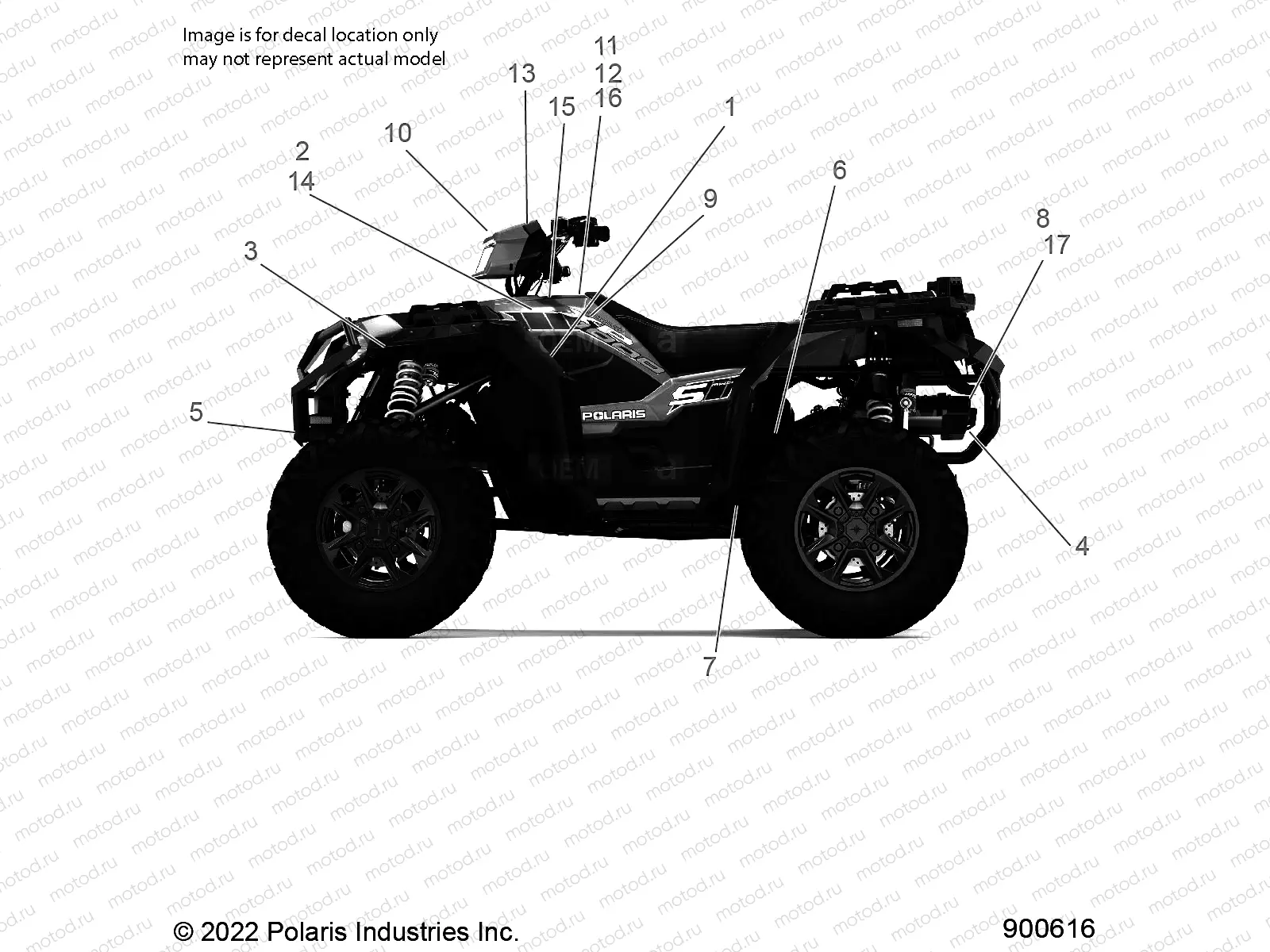 BODY | BODY, DECALS AND COMPONANTS, 3 PC - A23SXE95PG/PK (900610)
