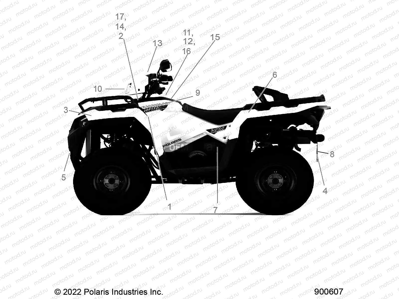 BODY | BODY, DECALS AND COMPONANTS, 3PC - A23SDE57P4 (900607)