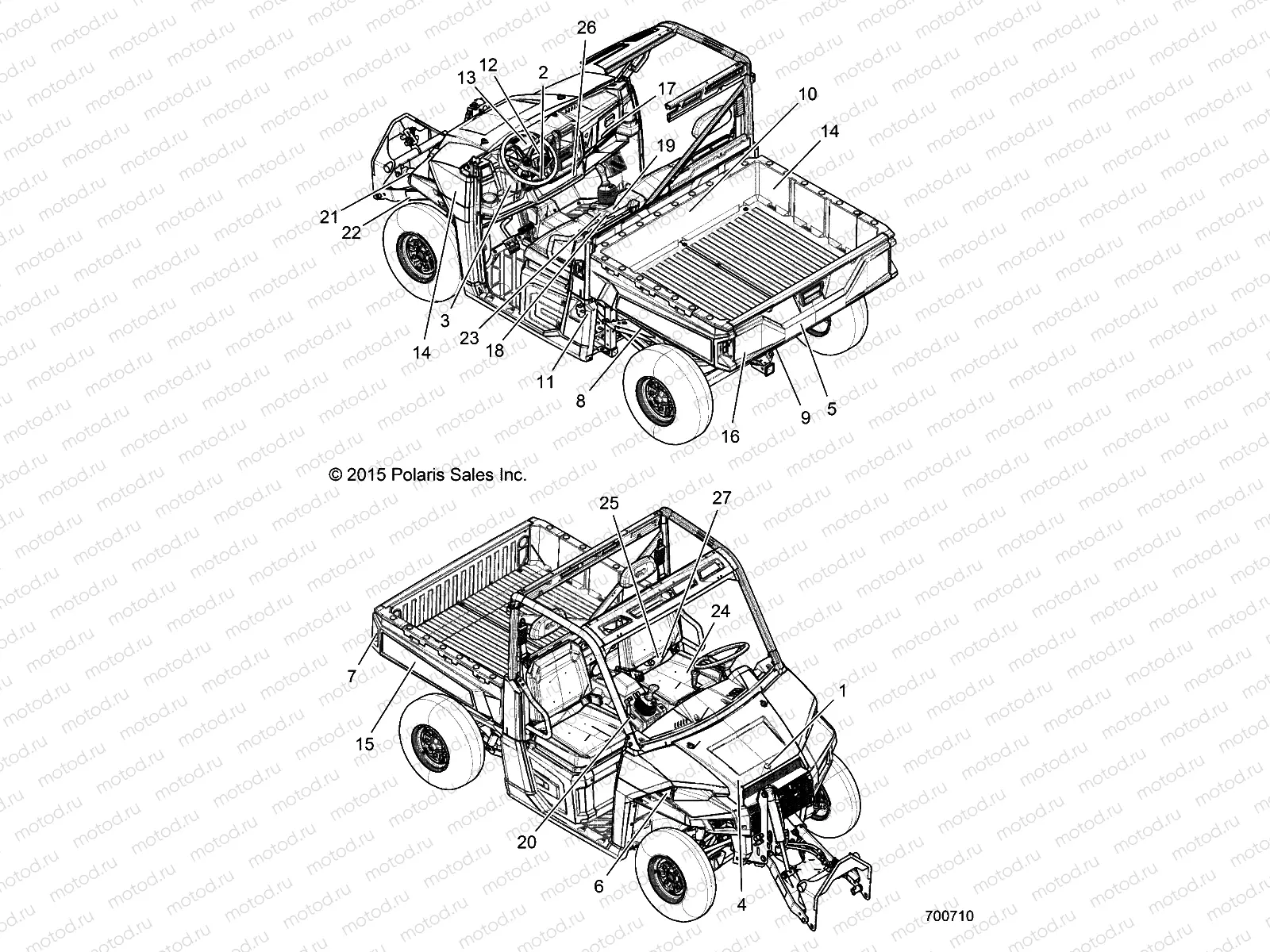 BODY | BODY, DECALS - D16B3PD1AJ/B4 (700710)