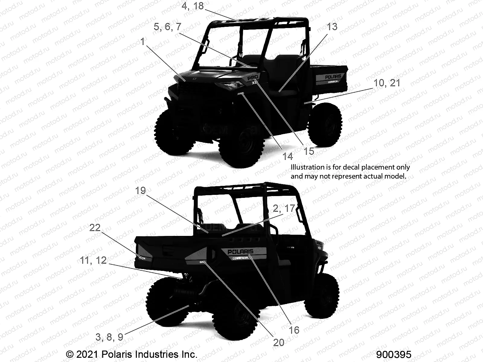 BODY | BODY, DECALS - D22P2AD4B4/ED4B4/FD4B4/GD4B4 (900395)