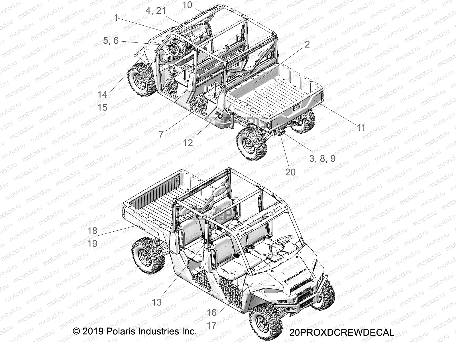 BODY | BODY, DECALS - D22P4EP99A4/B4/F99A4 (20PROXDCREWDECAL)