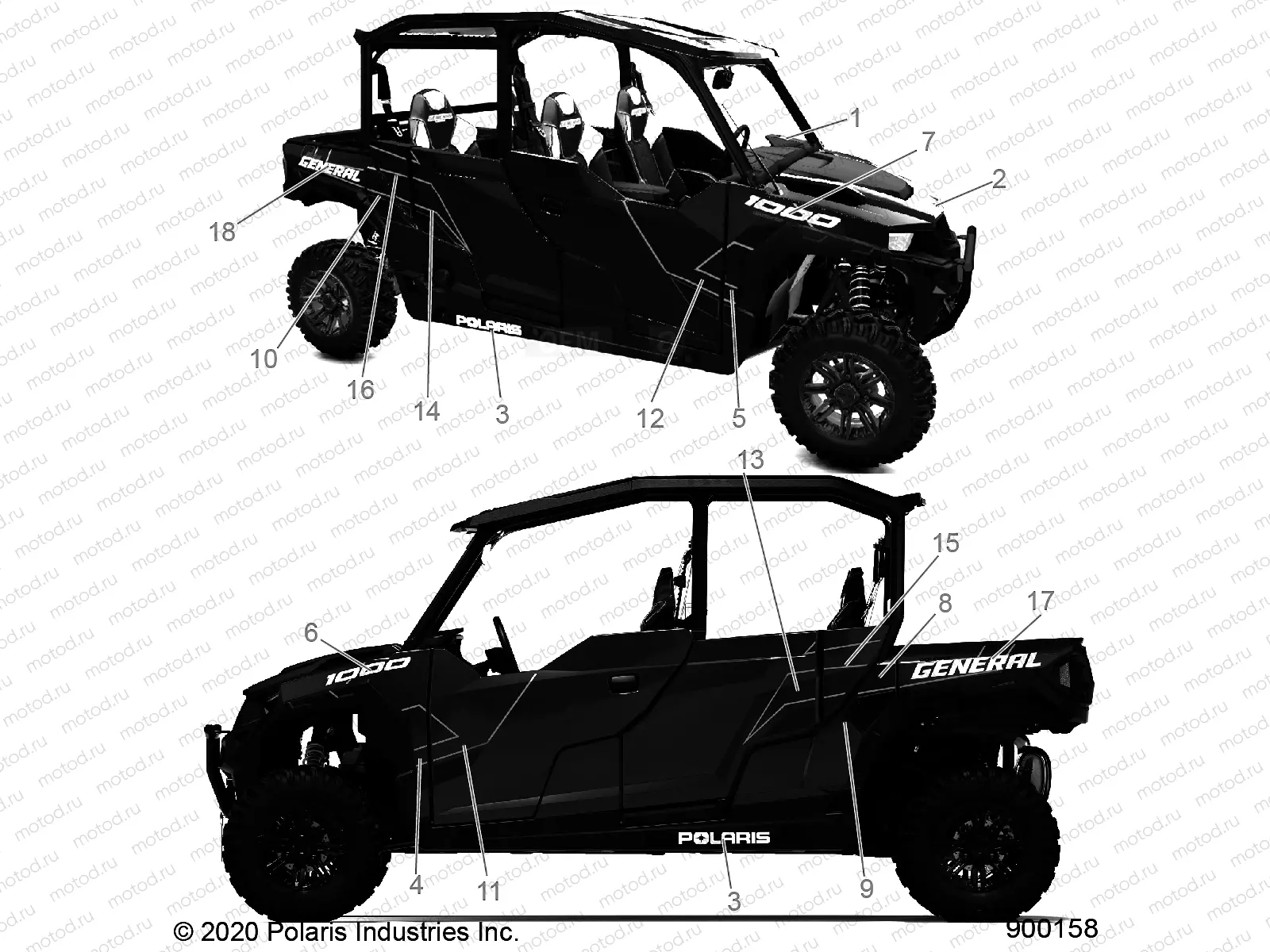 BODY | BODY, DECALS - G20G4J99AS/BS (900158)