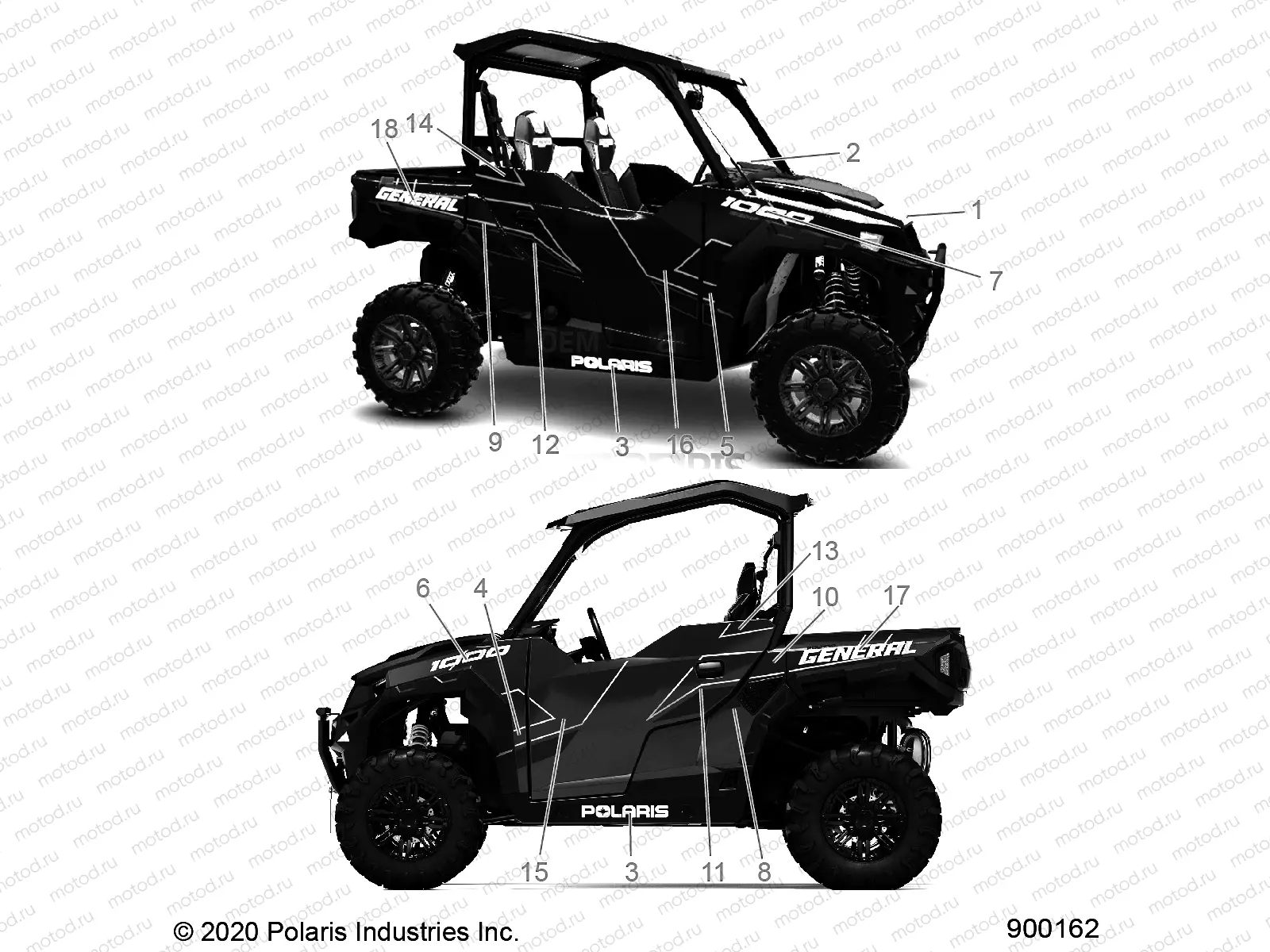 BODY | BODY, DECALS - G20GAD99AS/BS (900162-01)