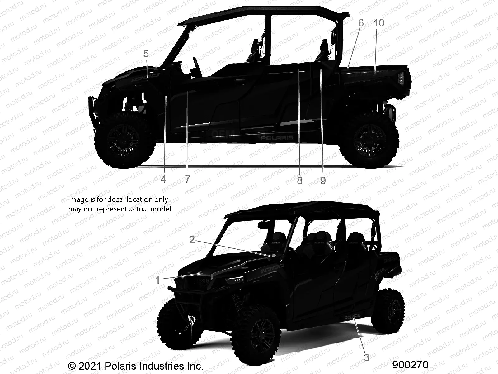 BODY | BODY, DECALS - G21G4D99AW/BW (900270)