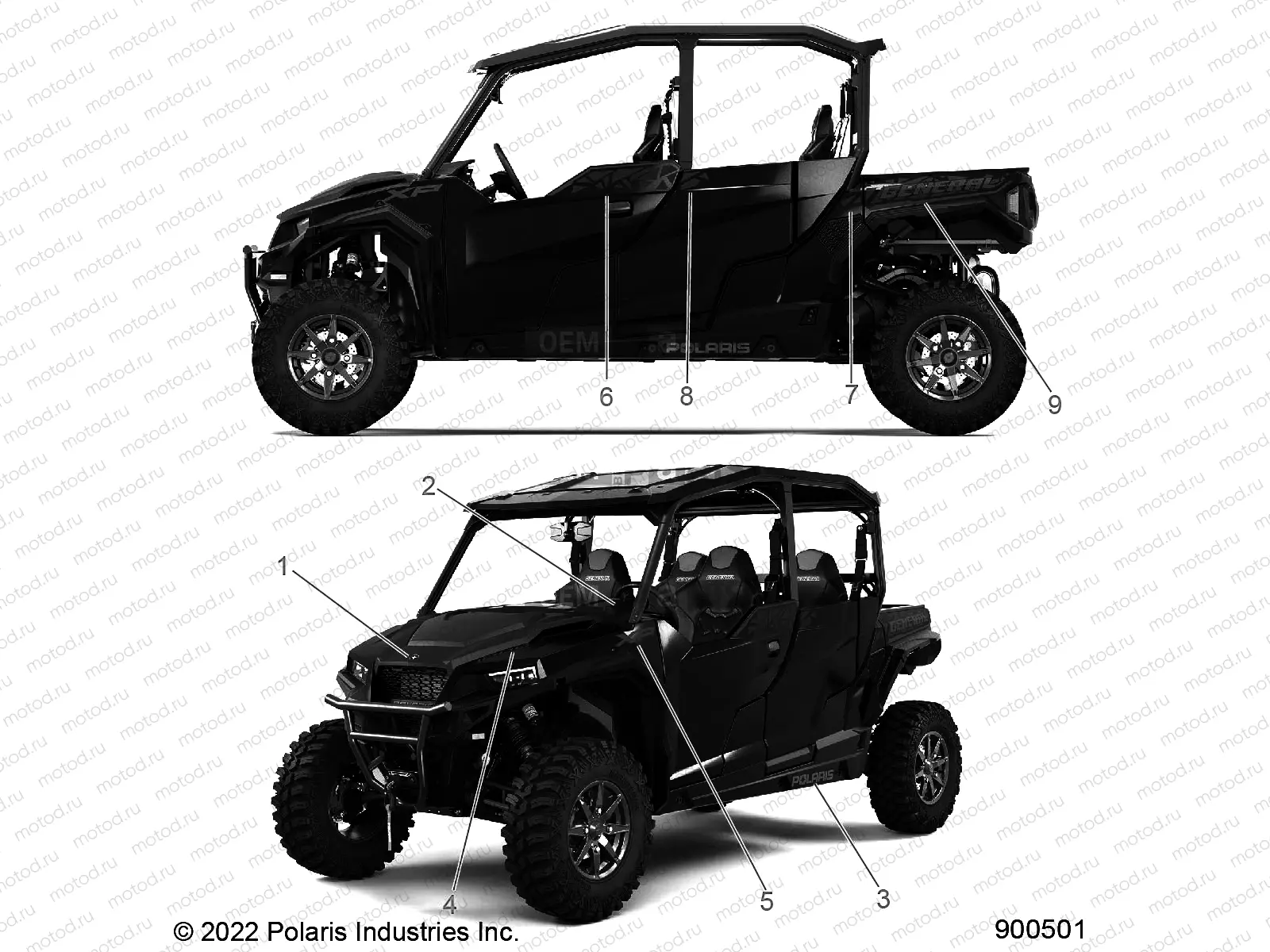 BODY | BODY, DECALS - G22GMP99AJ/BJ (900501)