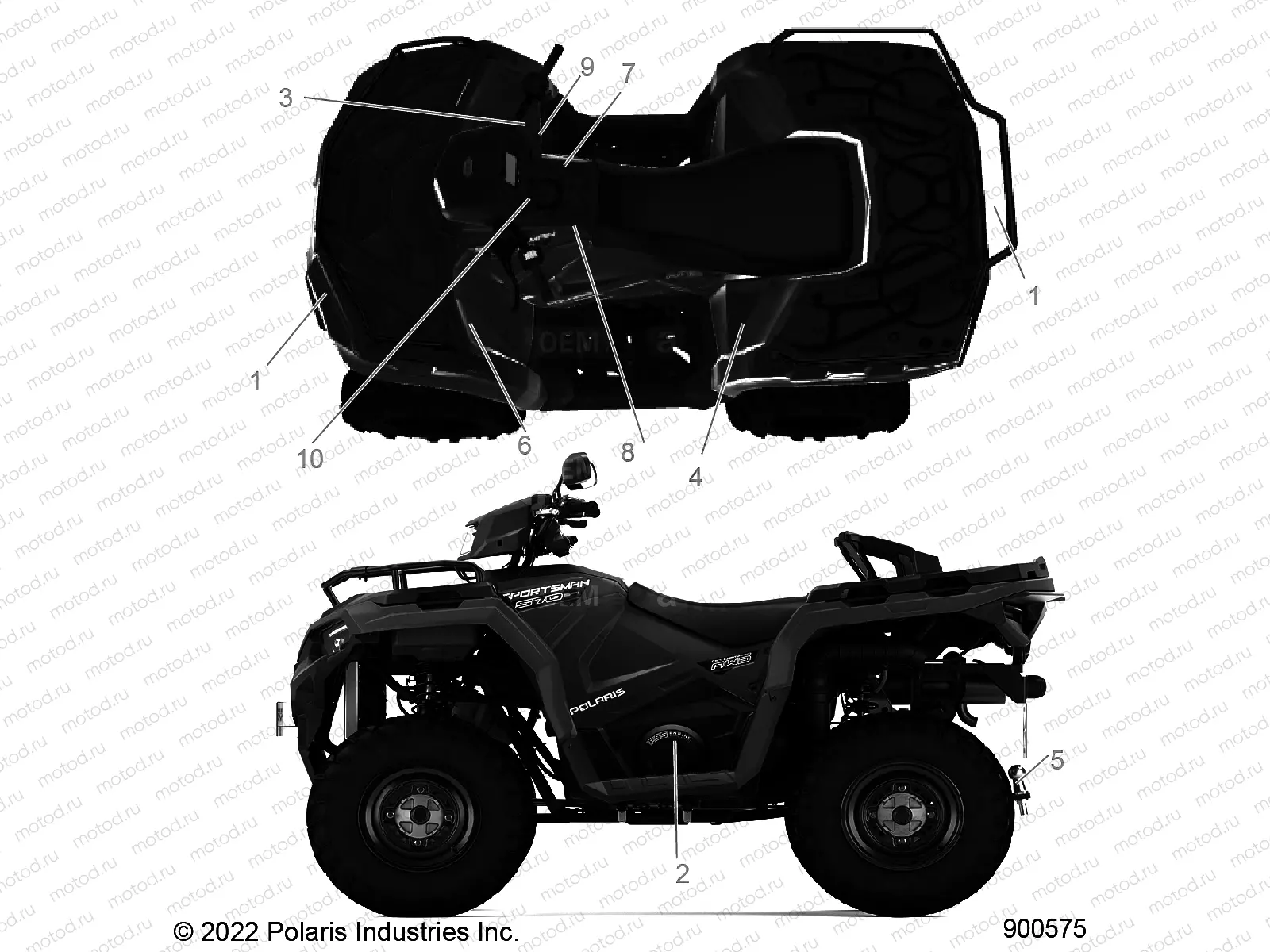 BODY | BODY, DECALS, GENERAL - A23SEE57F1/S57C1/C2/C3/CL/F1/F2/F3/FL (900575)