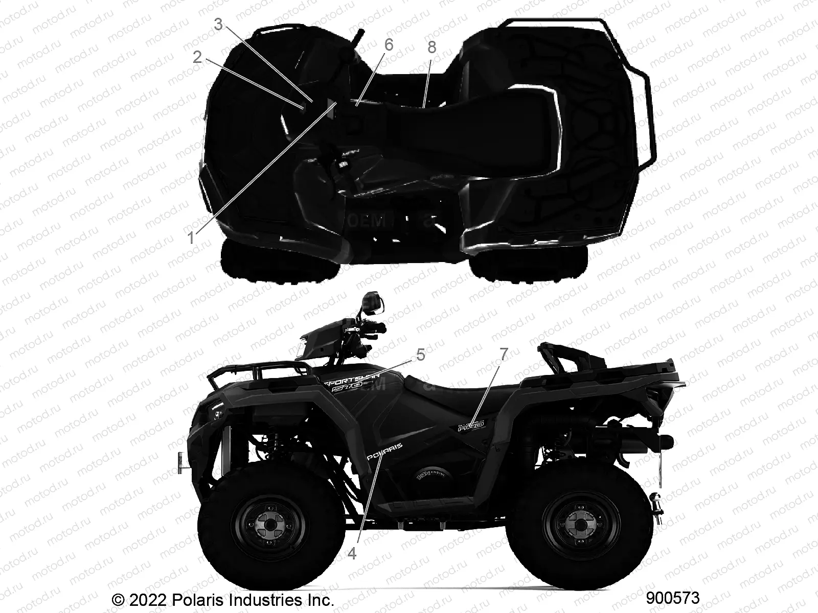 BODY | BODY, DECALS, GRAPHIC- A23SHE57FS/S57FS/CS/CP (900573)