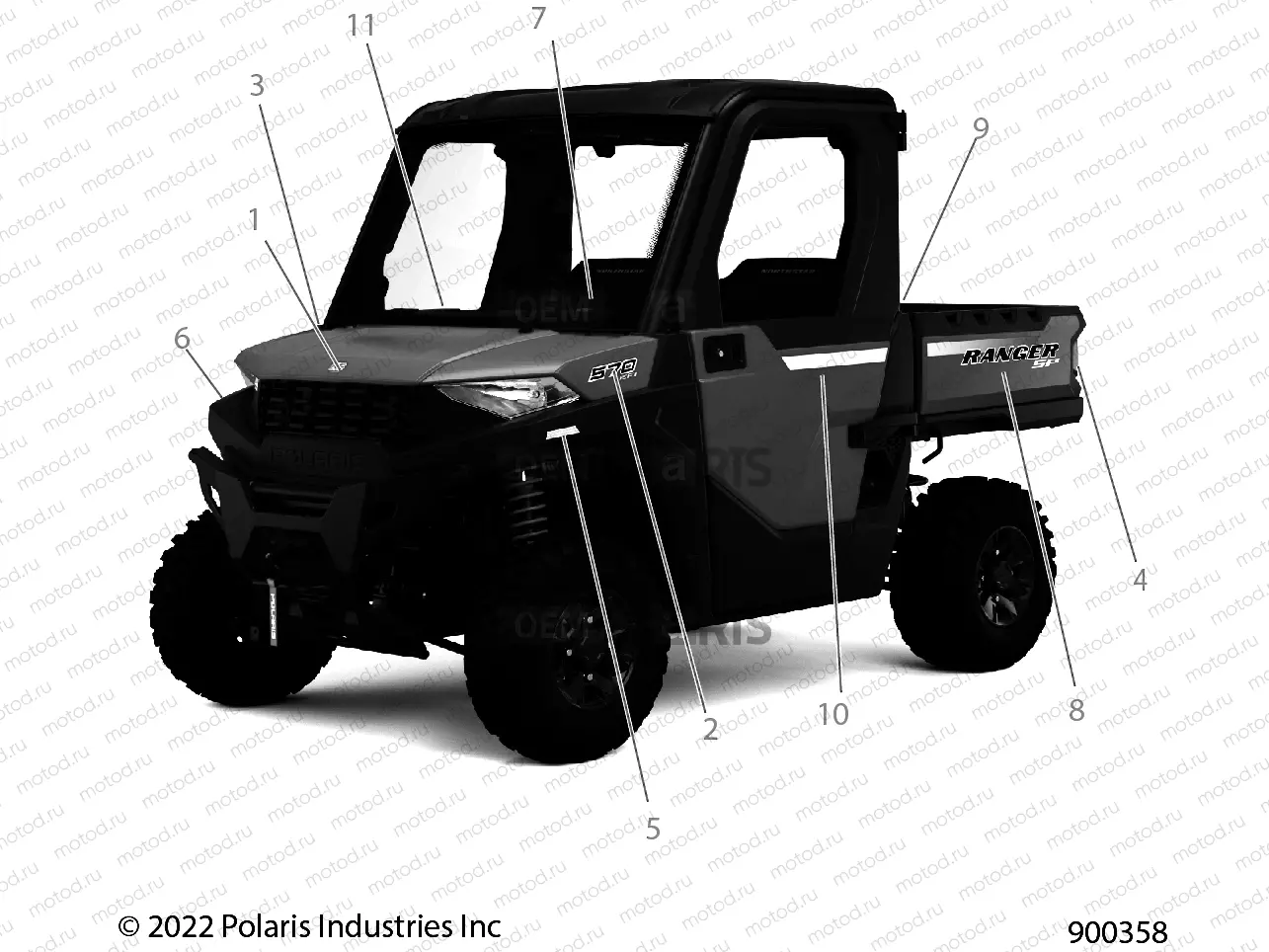 BODY | BODY, DECALS, GRAPHIC- R22MAU57B5 (900358)