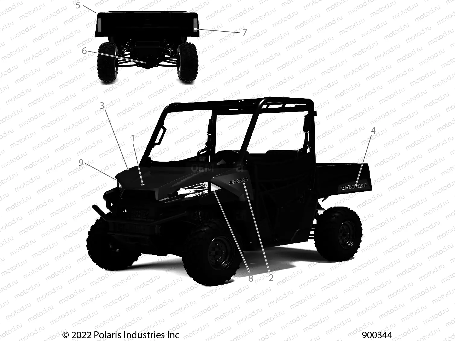 BODY | BODY, DECALS, GRAPHICS - R22MAA50A1/A7  (900344)