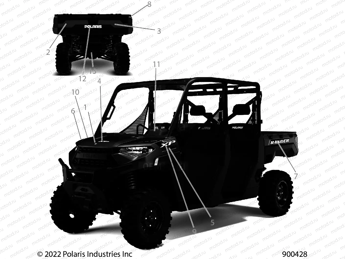 BODY | BODY, DECALS, GRAPHICS - R22RSE99NM (900428)