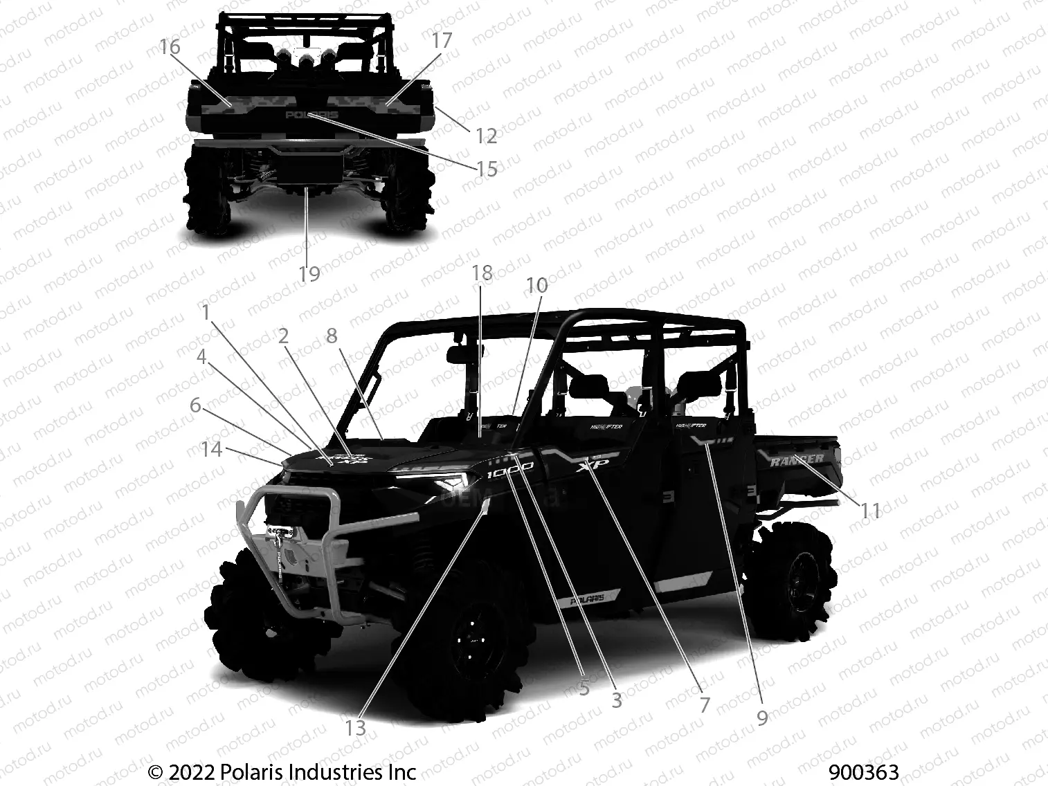 BODY | BODY, DECALS, GRAPHICS - R22RSM99AG (900363)