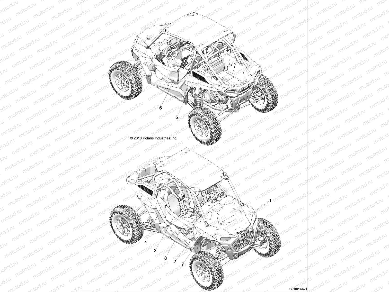BODY | BODY, DECALS, GRAPHICS - Z18VEL92BK/BR/LK (C700166-1)