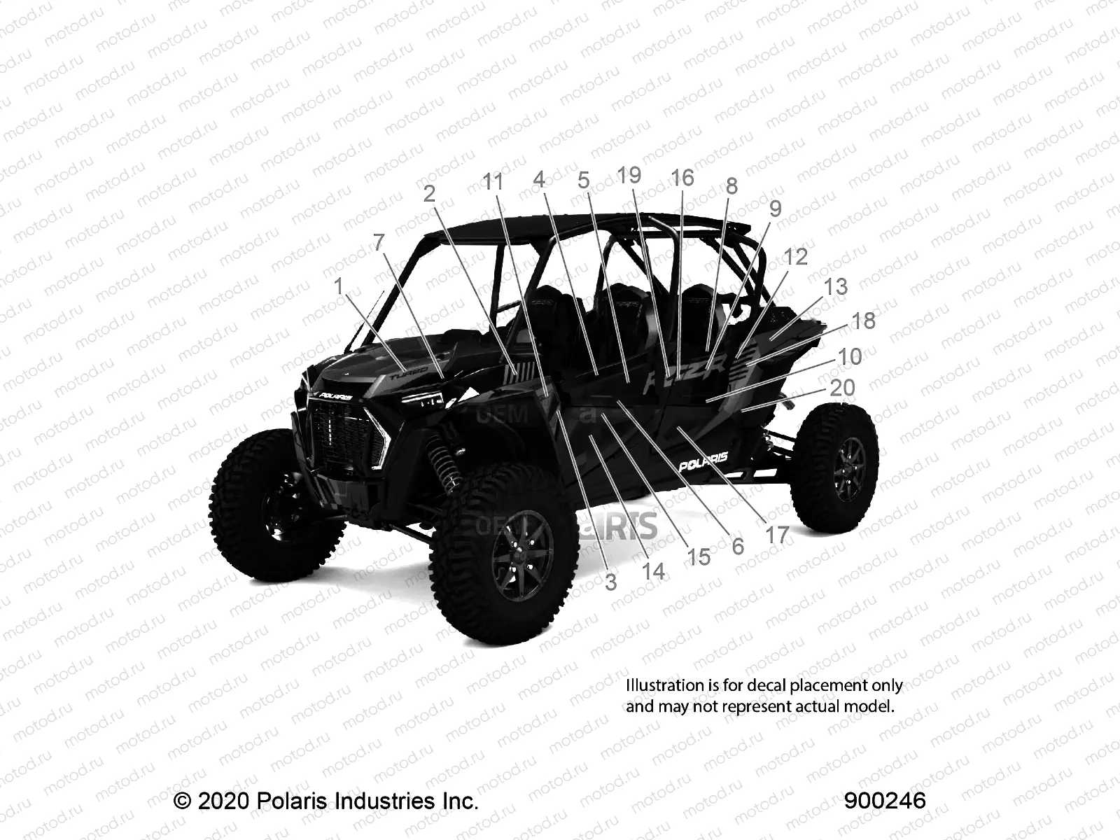 BODY | BODY, DECALS GRAPHICS - Z21P4E92AE/AN/BE/BN/L92AL/BL/AT/BT (900246)