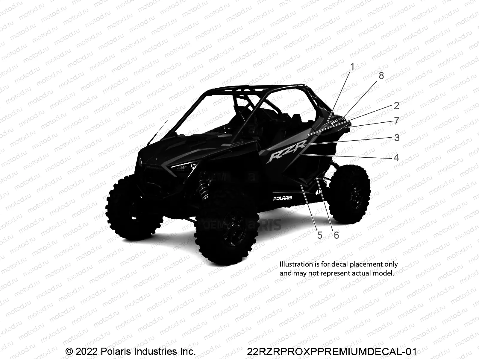 BODY | BODY, DECALS, GRAPHICS - Z21RAC92BF (22RZRPROXPPREMIUMDECAL-01)