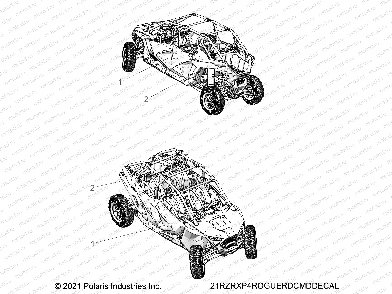 BODY | BODY, DECALS, GRAPHICS - Z21RAU92AN/BN (21RZRXP4ROGUERDCMDDECAL)