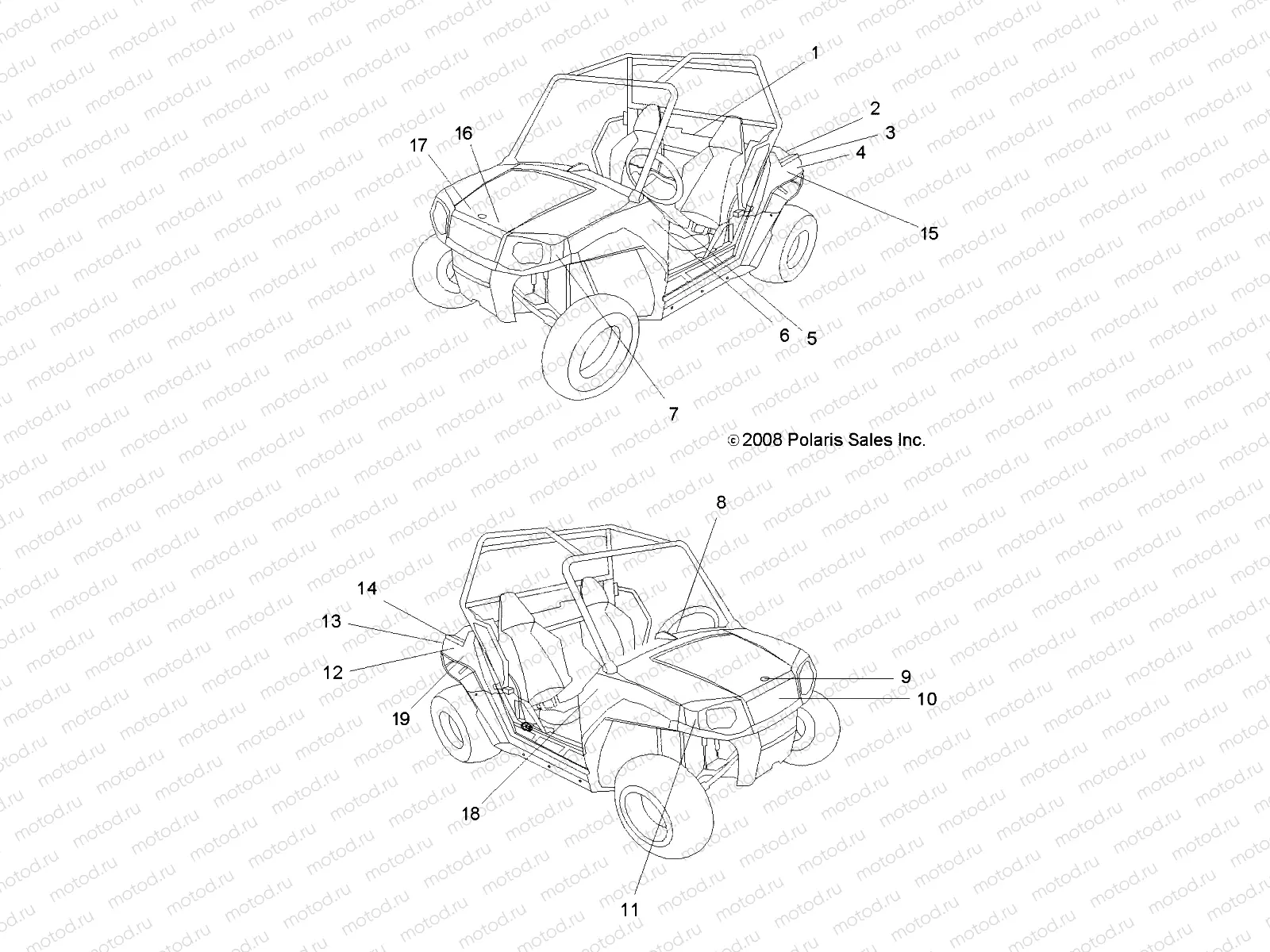 BODY | BODY, DECALS (Pink) - A09VA17AD (49RGRDECAL09RZR170AD)