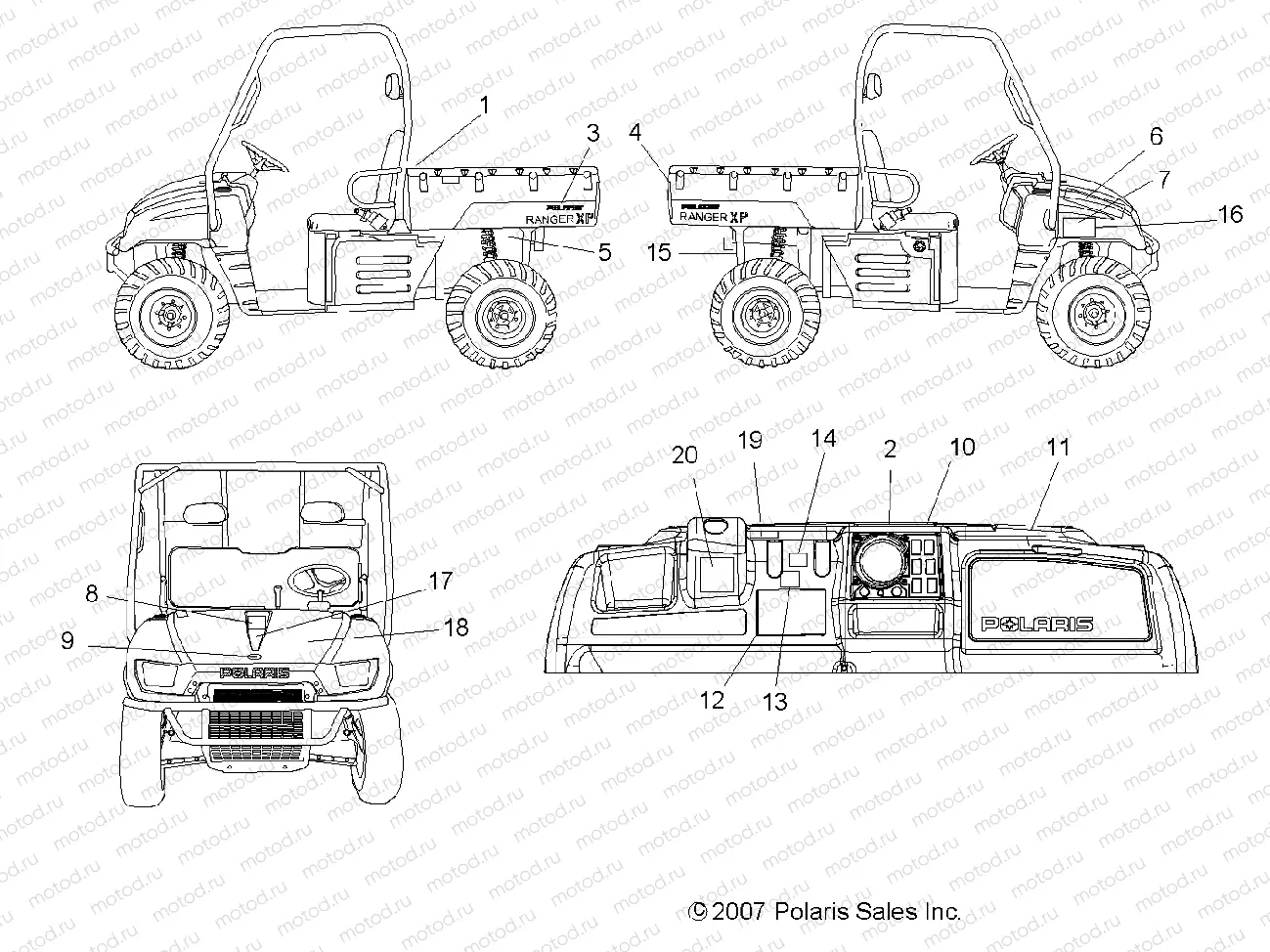 BODY | BODY, DECALS - R08RH68 ALL OPTIONS (49RGRDECAL087004X4)