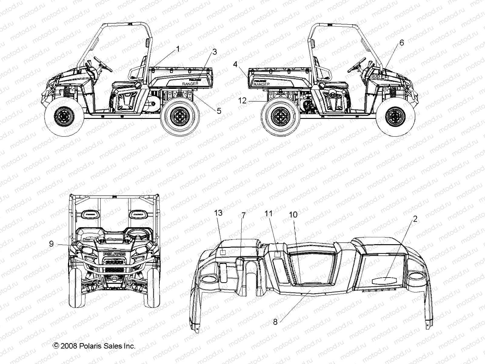 BODY | BODY, DECALS - R09HH50AG/AR (49RGRDECAL095004X4)
