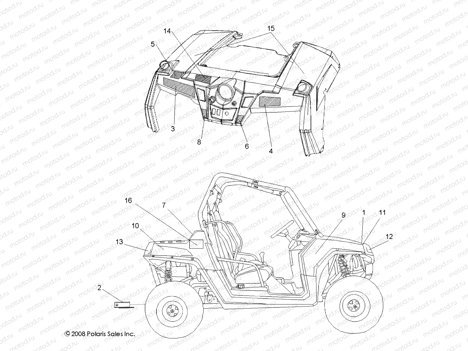 BODY | BODY, DECALS - R09VH76AX (49RGRDECAL09RZRS)