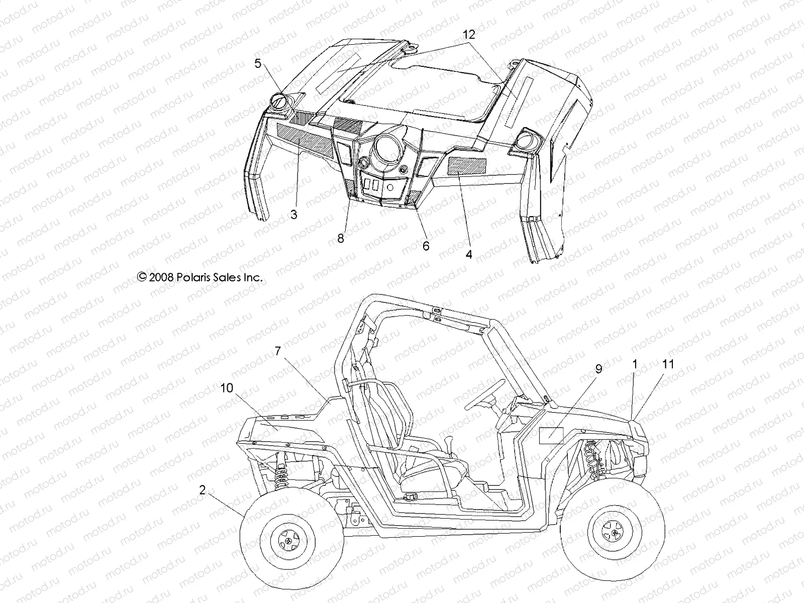 BODY | BODY, DECALS - R09VH76FX (49RGRDECAL09RZRI)
