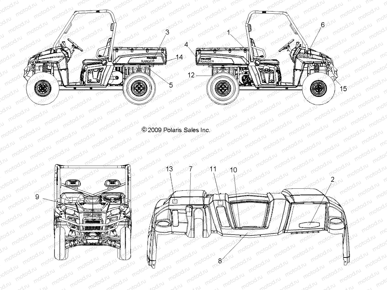 BODY | BODY, DECALS - R10TH50AG/AR (49RGRDECAL105004X4)