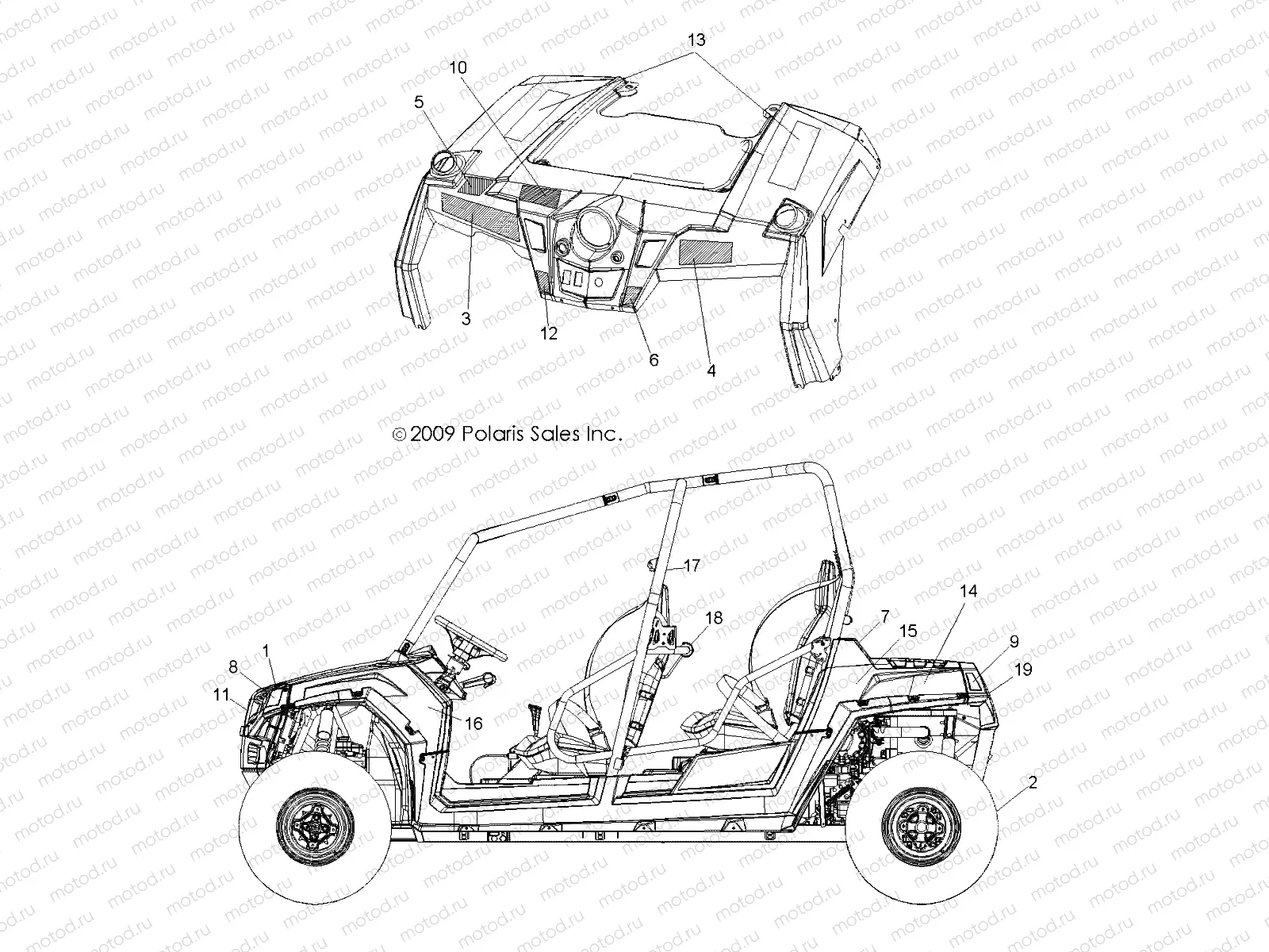 BODY | BODY, DECALS - R10XH76AA (49RGRDECAL10RZRS4)