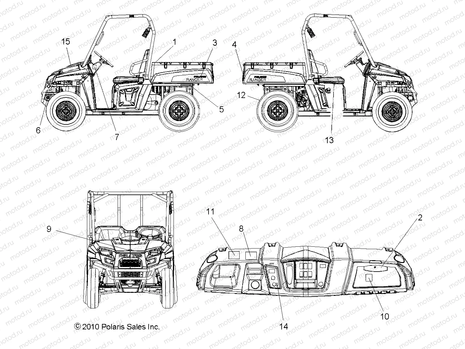 BODY | BODY, DECALS - R11RC08GA/GH/FA/FH (49RGRDECAL11EV)