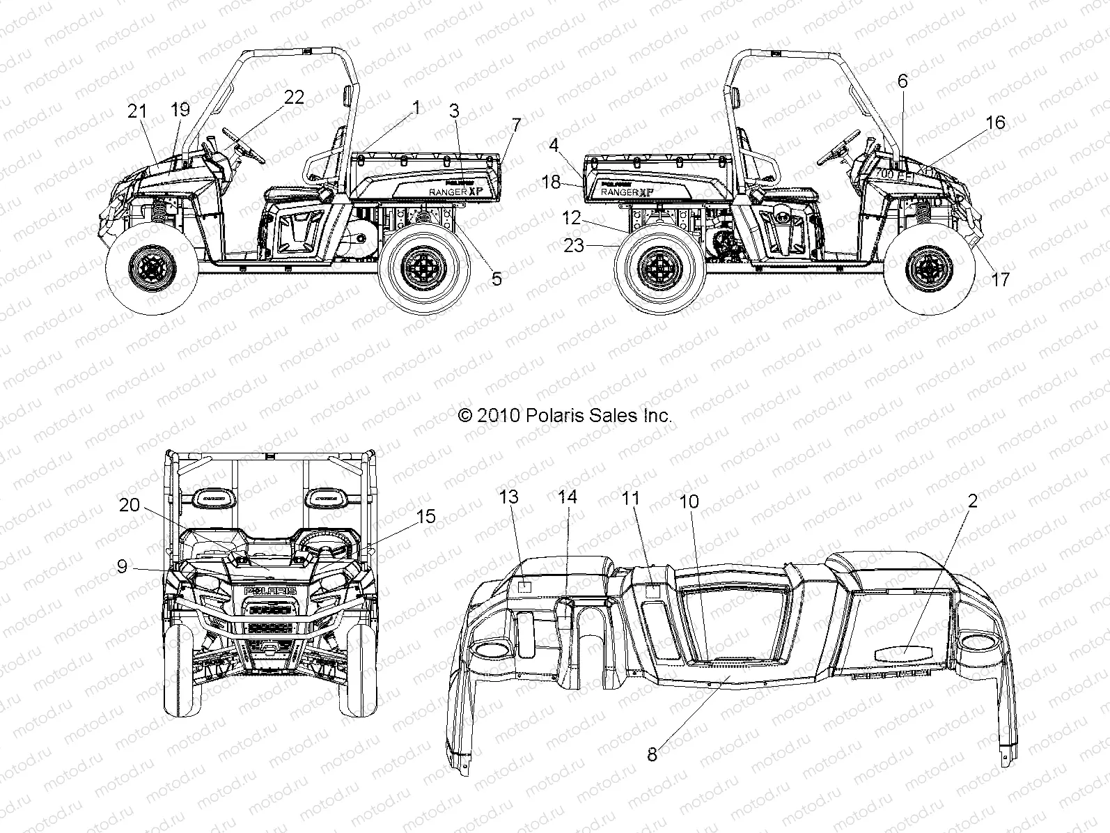 BODY | BODY, DECALS - R11TH76/TY76 ALL OPTIONS (49RGRDECAL118004X4)