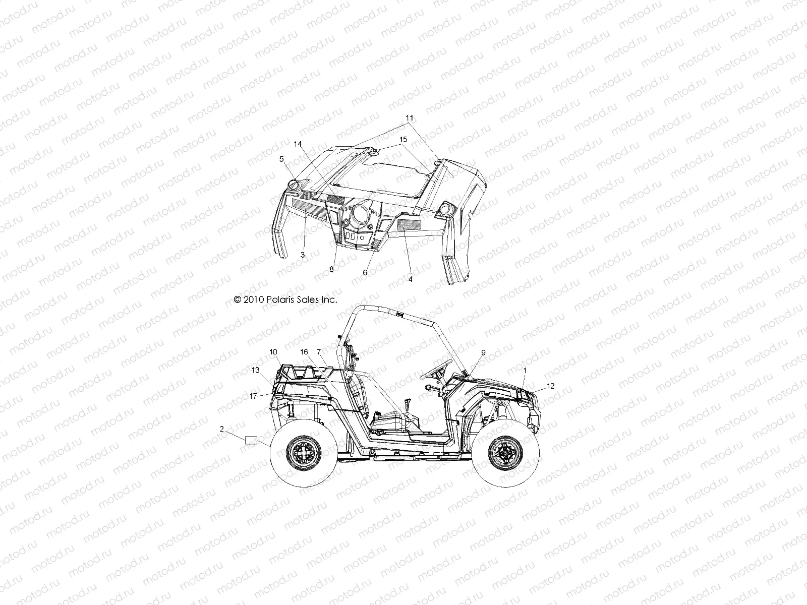 BODY | BODY, DECALS - R11VH76/VY76 ALL OPTIONS (49RGRDECAL11RZR)