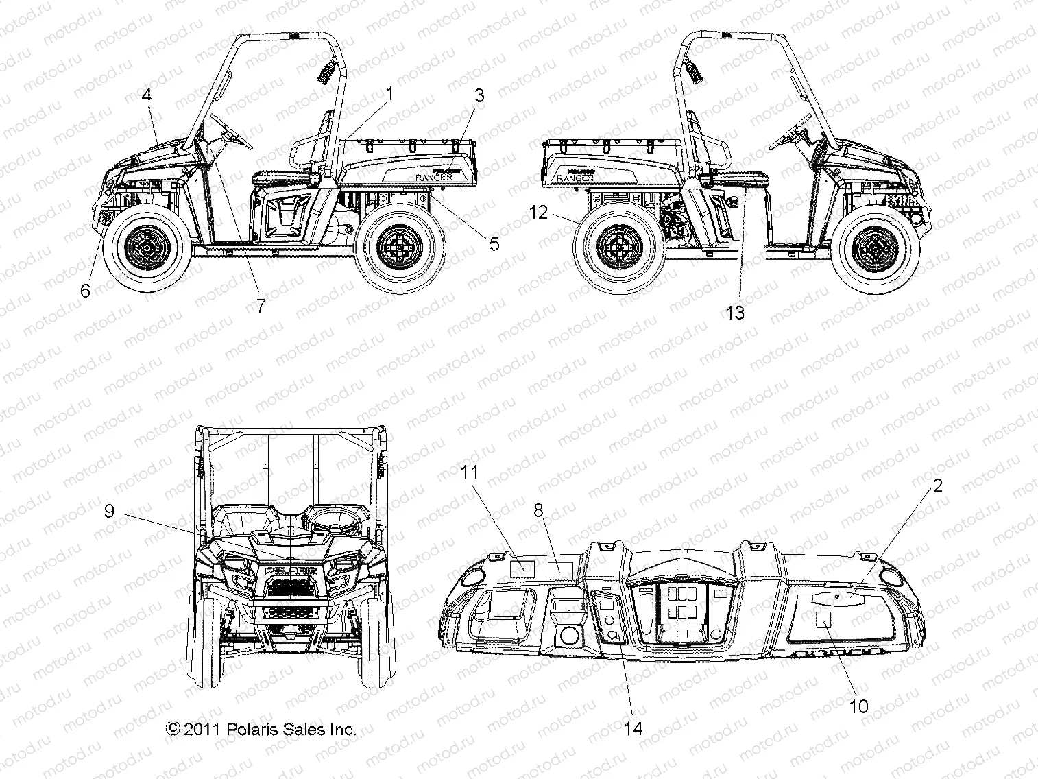 BODY | BODY, DECALS - R12RC08GA/GH/FA/FH (49RGRDECAL12EV)