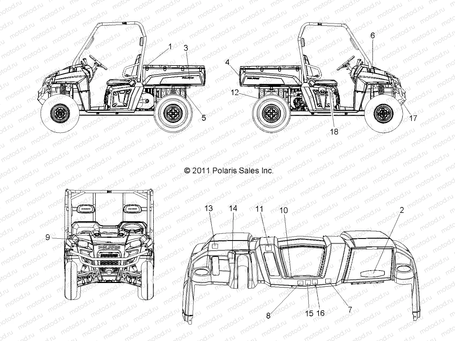 BODY | BODY, DECALS - R12TH90DG (49RGRDECAL12900D)
