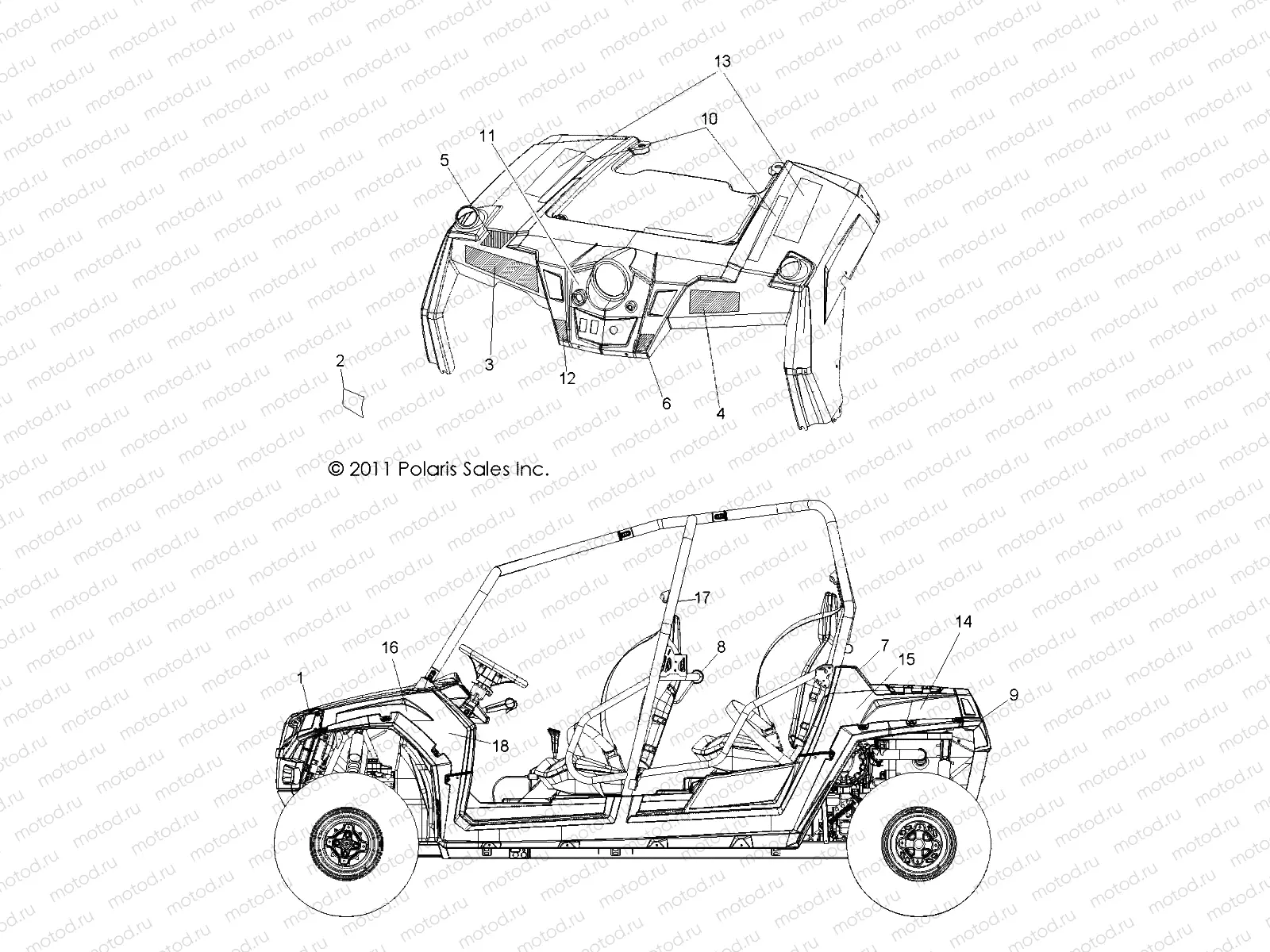 BODY | BODY, DECALS - R12XE7EFX (49RGRDECAL12RZR4I)