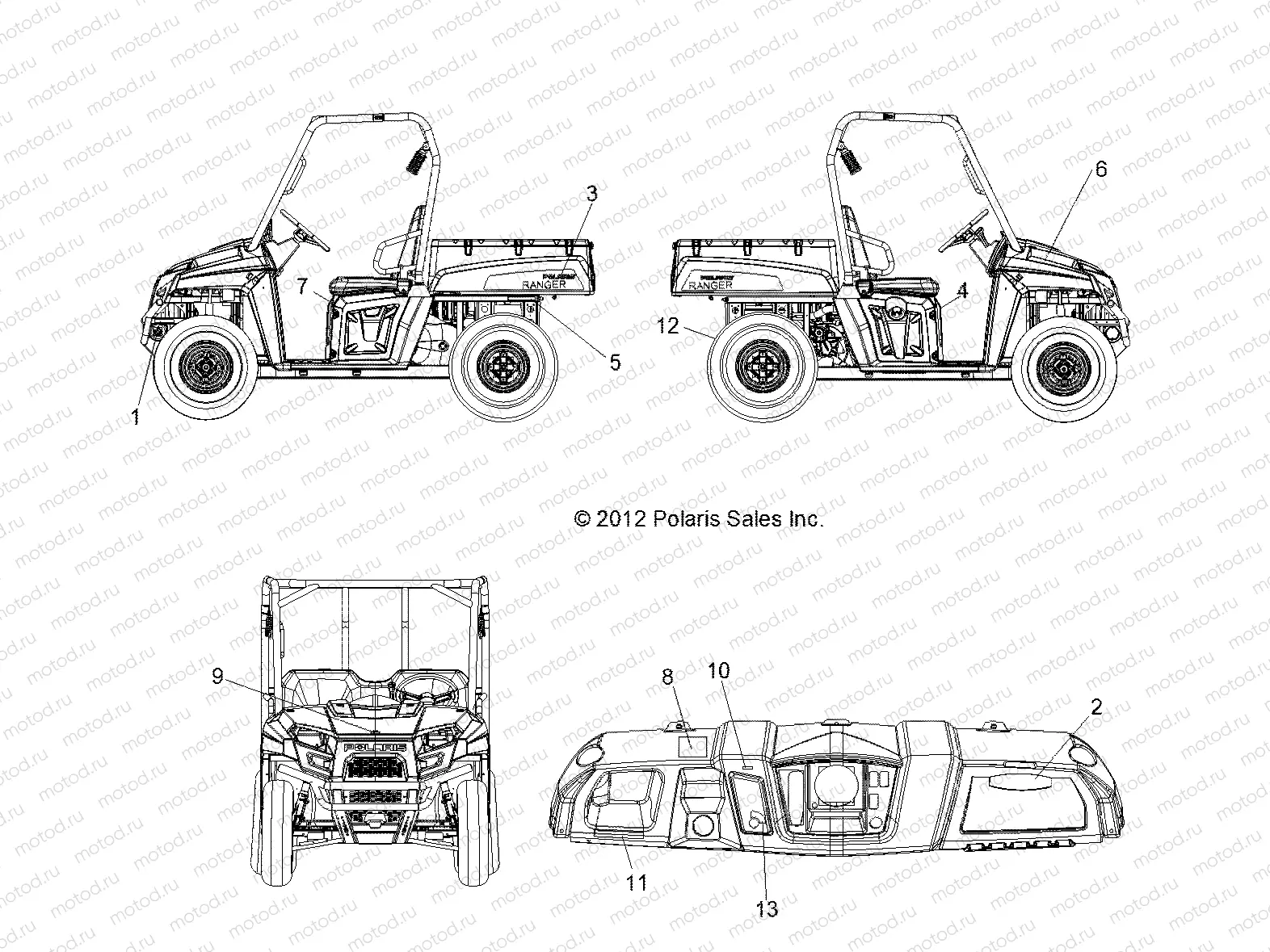 BODY | BODY, DECALS - R13RH76AG/AH/AN (49RGRDECAL13800MID)