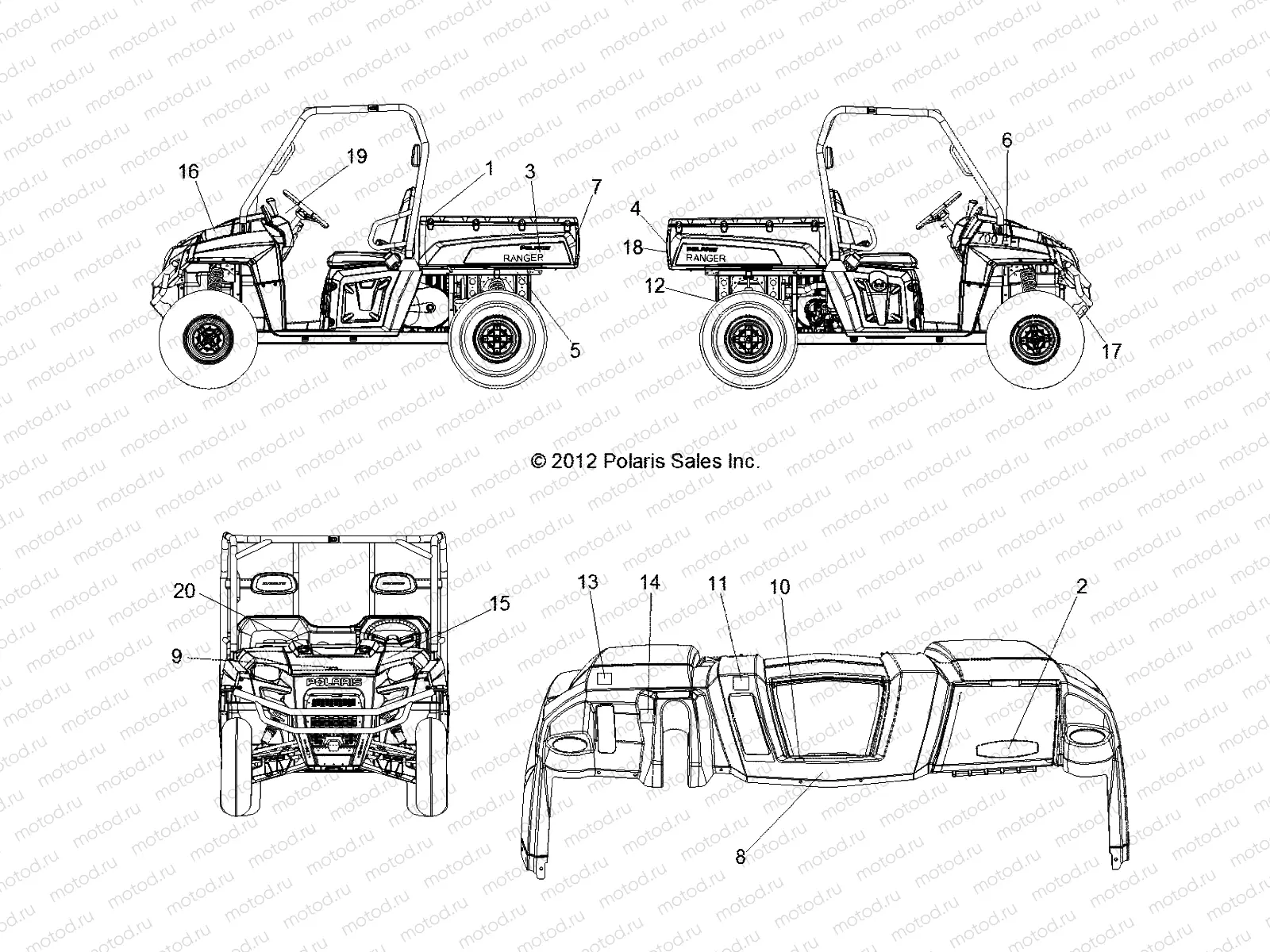 BODY | BODY, DECALS - R13TH76/7E ALL OPTIONS (49RGRDECAL13800EFI)
