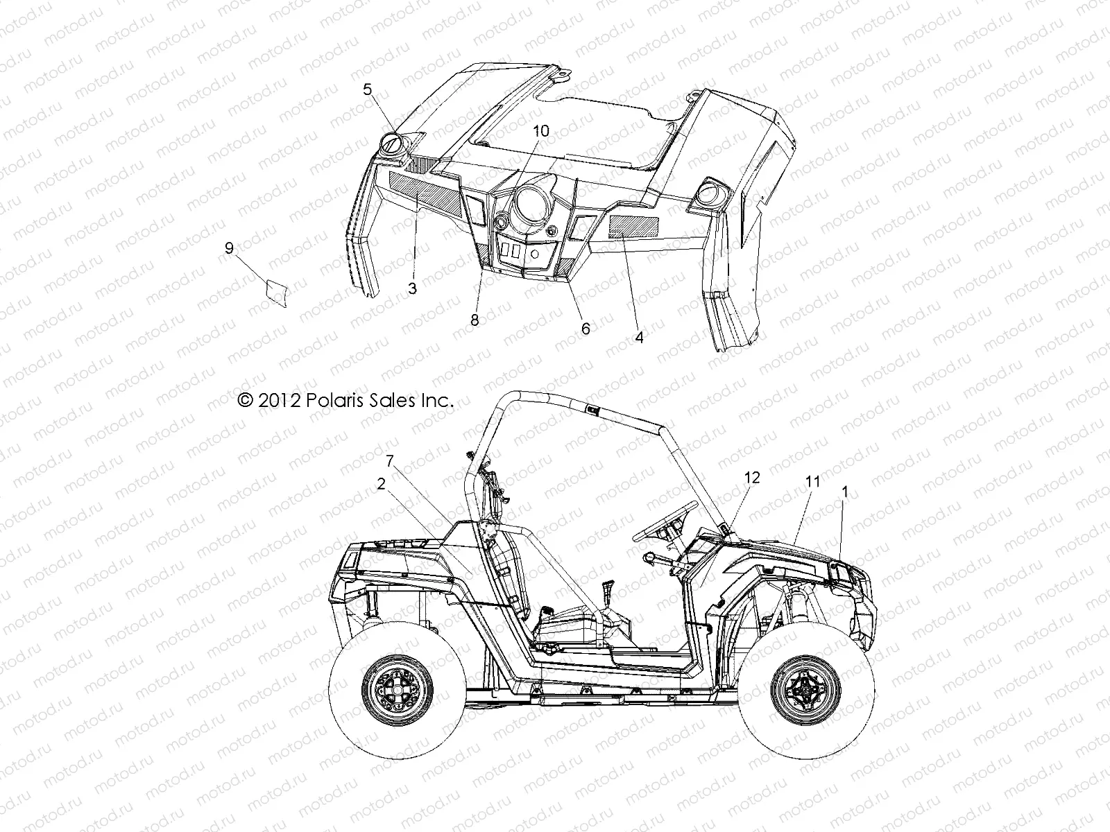 BODY | BODY, DECALS - R13VE76FX/FI (49RGRDECAL13RZRSI)