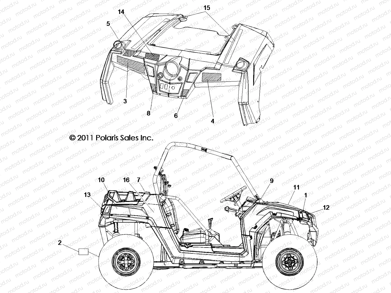 BODY | BODY, DECALS - R13VH76AC/AD/AN/AS/EAI (49RGRDECAL12RZR)