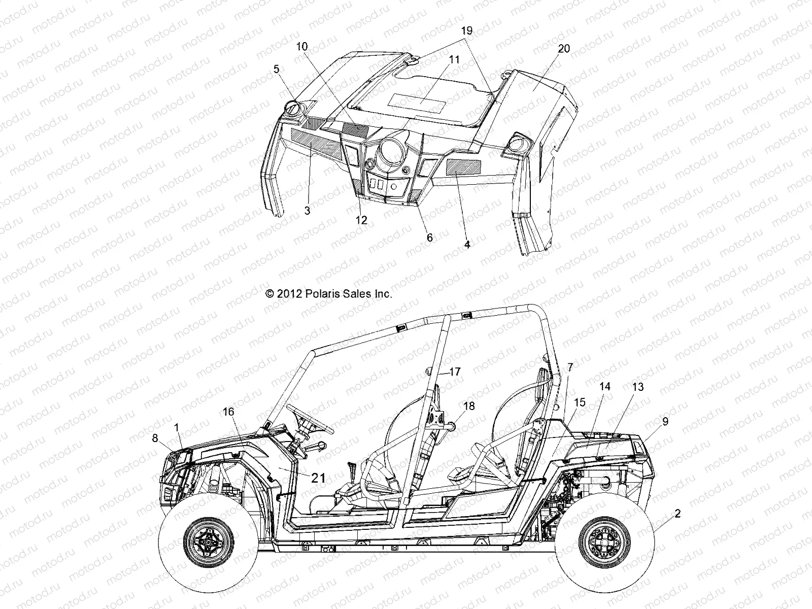 BODY | BODY, DECALS - R13XE76AD/EAI (49RGRDECAL13RZR4)