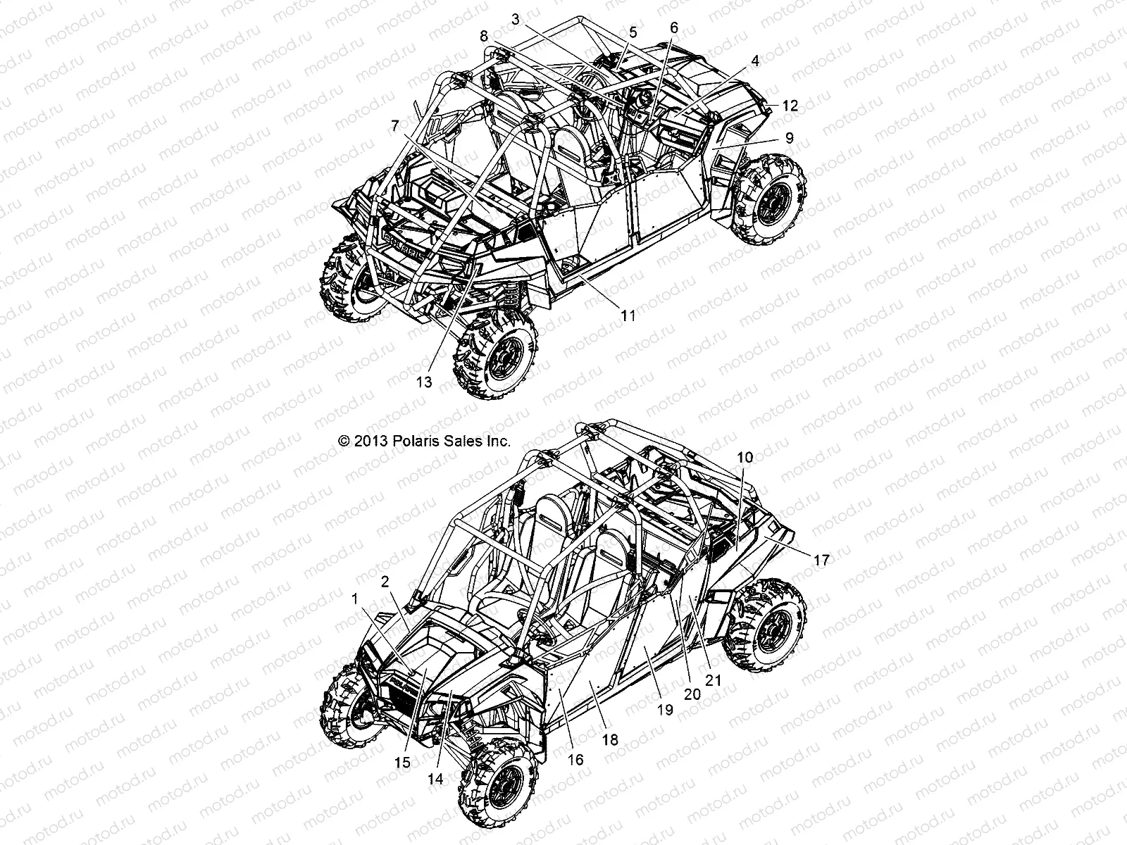 BODY | BODY, DECALS - R13XT9EAL (49RGRDECAL13JAGX)