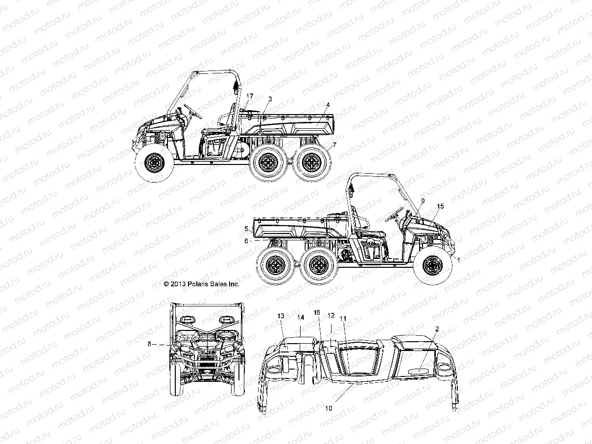 BODY | BODY, DECALS - R14HR76AA/AJ (49RGRDECAL146X6)