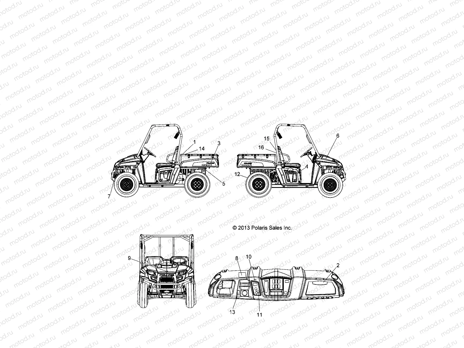 BODY | BODY, DECALS - R14RH45AA (49RGRDECAL14400)