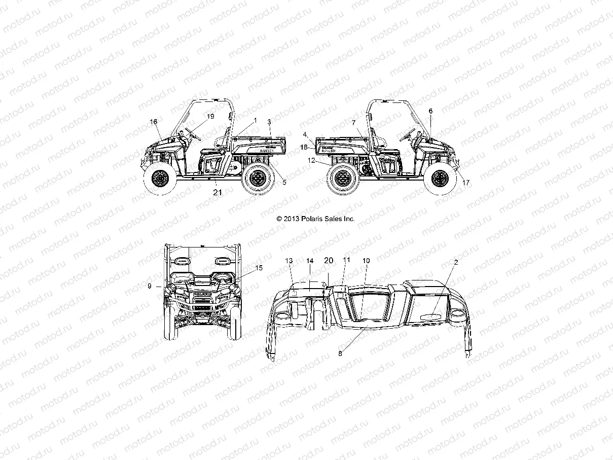 BODY | BODY, DECALS - R14TH76AA/AC/EAS/AAC/ACC/EASC (49RGRDECAL14800)