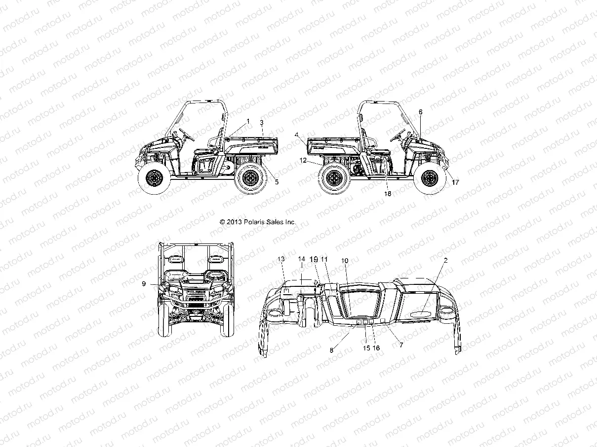 BODY | BODY, DECALS - R14TH90FX (49RGRDECAL14900D)